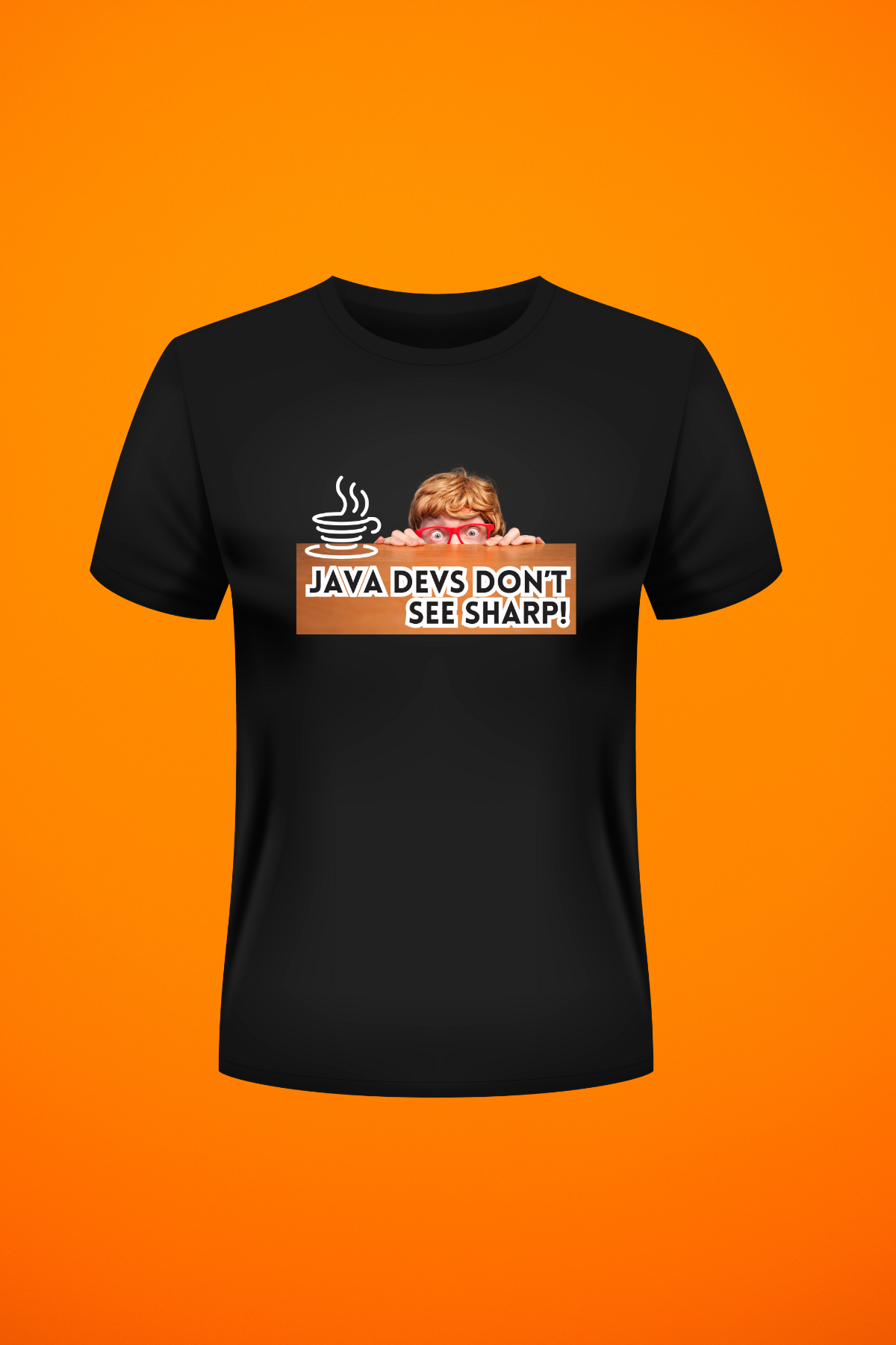 Java Devs Don't See Sharp - Funny Programmer T-Shirt for Coders and Tech Enthusiasts