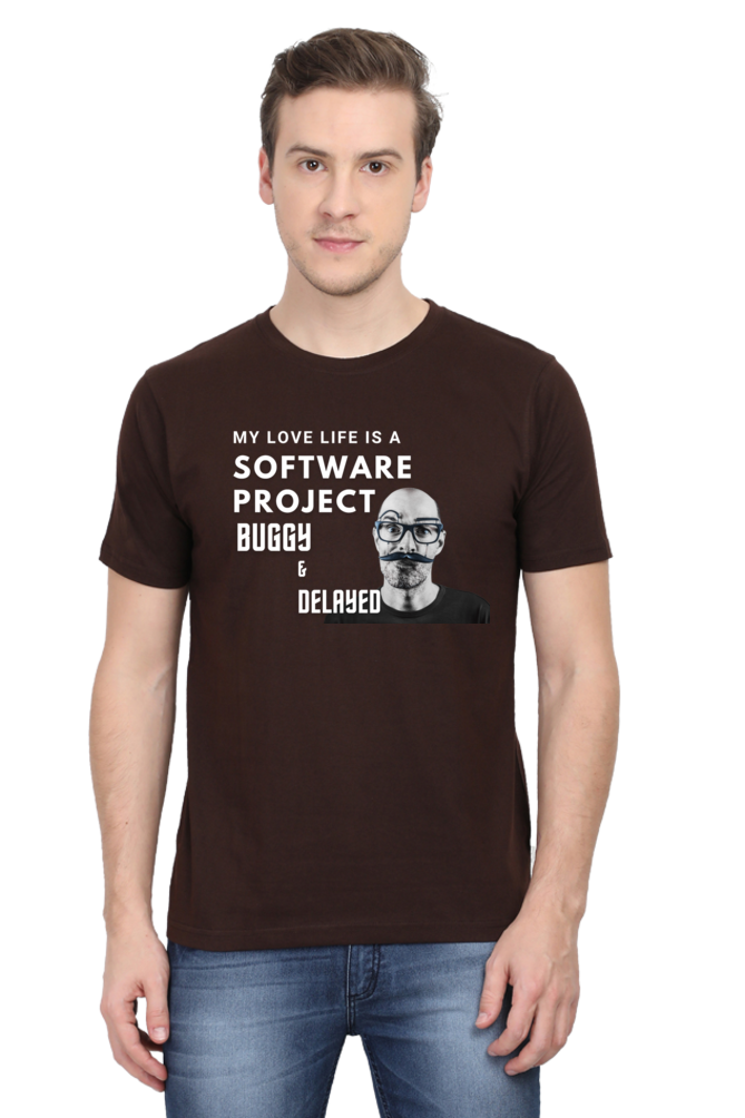 Funny Software Developer T-Shirt - Buggy Love Life Quote - Geek Humor Tee for Men & Women