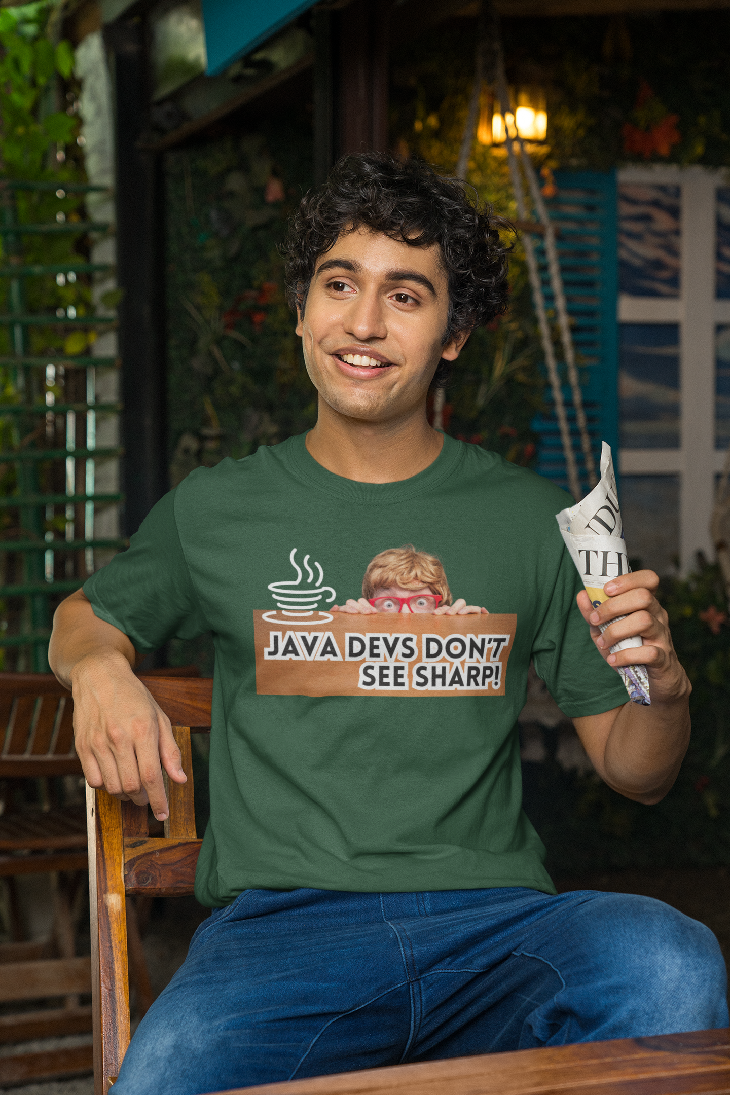 Java Devs Don't See Sharp - Funny Programmer T-Shirt for Coders and Tech Enthusiasts