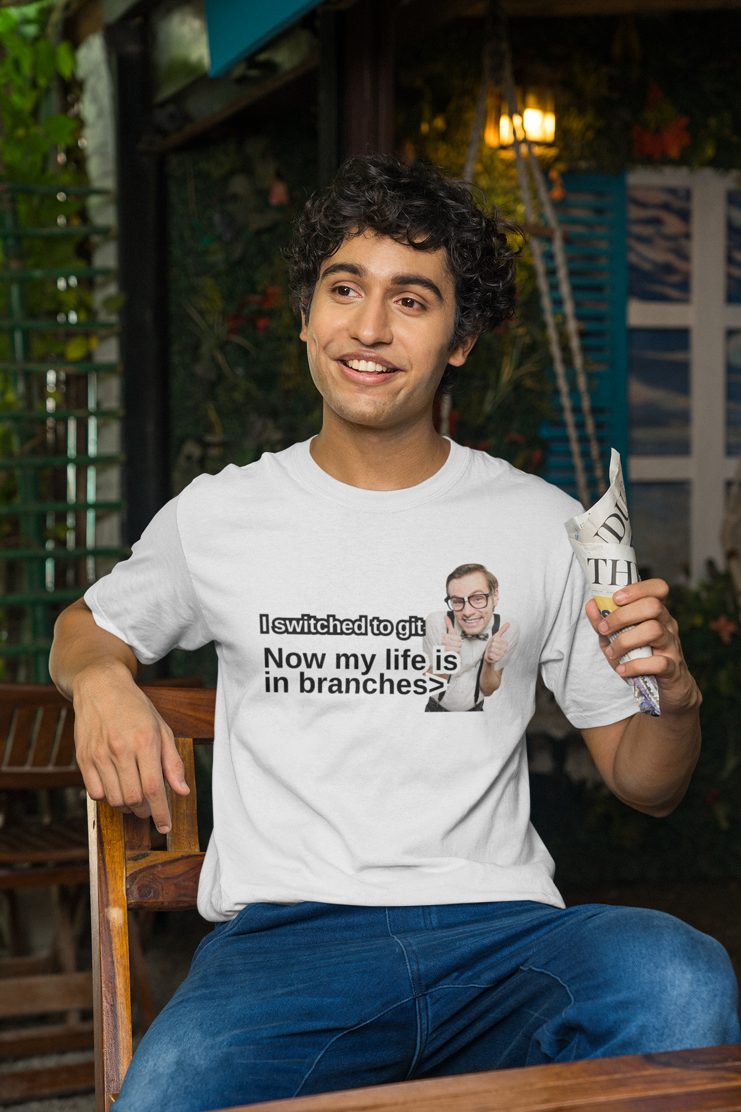 I Switched to Git - Now My Life is in Branches - Funny Developer T-Shirt for Coders