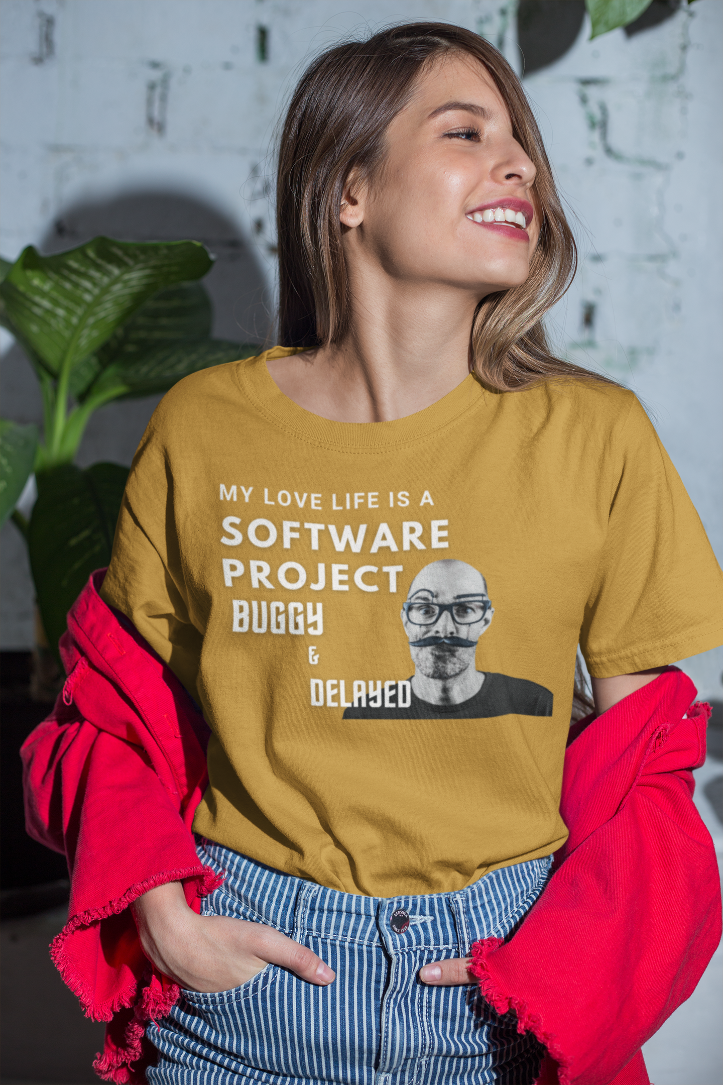 Funny Software Developer T-Shirt - Buggy Love Life Quote - Geek Humor Tee for Men & Women