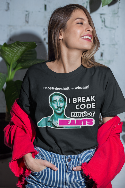 I Break Code But Not Hearts - Funny Programmer T-Shirt for Coders and Tech Lovers